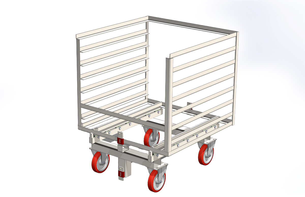 Otoklav Raflı Sepet Araba